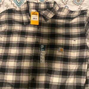 Rugged Flex Relaxed Fit Midweight Flannel Long Sleeve Plaid Shirt XL